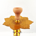 China factory wholesale Hookah Narguile Accessories Gold & Black 1pc Metal Elegant Shisha tray pan Hookah Tray